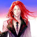  closed_eyes fate/grand_order fate_(series) long_hair lowres male_focus red_hair sasamura_(_pios) solo tristan_(fate/grand_order) upper_body 
