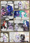  2016 blue_hair clothed clothing comic cutie_mark dialogue drunk earth_pony english_text equine fan_character feathered_wings feathers female feral fluttershy_(mlp) friendship_is_magic fur green_eyes hair hi_res horn horse inside mammal monochrome multicolored_hair my_little_pony pegasus pencils_(artist) pink_fur pony princess_celestia_(mlp) princess_luna_(mlp) purple_eyes purple_fur purple_hair smile text twilight_sparkle_(mlp) unicorn winged_unicorn wings 