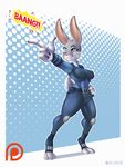  2016 anthro big_breasts breasts disney erect_nipples female judy_hopps lagomorph llmixll mammal nipple_bulge nipples rabbit solo zootopia 