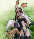  animal_ears armor bunny_ears bunnygirl bunnysuit ff12 ffxii final_fantasy final_fantasy_xii fran gloves helmet long_hair lowres red_eyes thigh_highs thighhighs usagimimi white_hair 