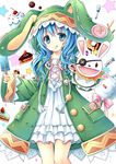  :p animal_hood blue_eyes blue_hair bunny_hood cake candy curly_hair date_a_live food fork gyaza hand_puppet holding hood long_hair looking_at_viewer popsicle puppet smile strawberry_shortcake stuffed_animal stuffed_bunny stuffed_toy tongue tongue_out yoshino_(date_a_live) yoshinon 