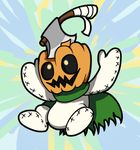  axe cape clothing digimon food fruit melee_weapon pumpkin pumpkinmon puppet sandflapjack solo weapon 