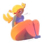  2016 anus big_butt big_thighs bottomless butt cartoon_network clothed clothing digital_media_(artwork) eyelashes female humanoid musikalgenius penny_fitzgerald pussy sitting solo text the_amazing_world_of_gumball 