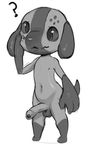  ? anthro anthrofied balls canine cub dacad derp_eyes dog erection full-length_portrait greyscale humanoid_penis male mammal monochrome navel nintendo_switch nude partially_retracted_foreskin penis portrait solo uncut young 