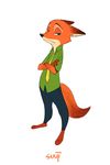  anthro canine disney fox male mammal nick_wilde sanjiseo zootopia 