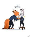  anthro canine disney female fox judy_hopps lagomorph male mammal nick_wilde rabbit sanjiseo zootopia 