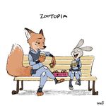  anthro canine disney female fox judy_hopps lagomorph male mammal nick_wilde rabbit sanjiseo zootopia 