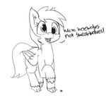 derpy_hooves_(mlp) english_text equine fangs female feral friendship_is_magic hair mammal my_little_pony open_mouth pabbley pegasus simple_background sketch solo teeth text tongue white_background wings 