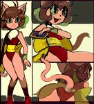  :3 action_pose antenna_hair anthro bent_over boots breasts brown_hair butt cat chest_tuft clawdia clothed clothing cute_fangs digital_media_(artwork) feline female fighting_foodons footwear front_view fur green_sclera hair hair_ribbon leotard looking_at_viewer looking_back mammal meal_ticket multiple_angles n0nrealist narrow_waist open_mouth pink_body pink_fur rear_view ribbons slit_pupils smile solo standing tuft waist_ribbon white_fur 