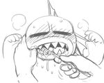  blush brushing_teeth essor0706 eyes_closed fin fish fish_(nuclear_throne) invalid_tag male marine teeth toothbrush 