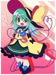  :d alternate_hair_length alternate_hairstyle bad_id bad_twitter_id black_footwear black_hat bow chibi commentary_request drop_shadow eyeball frilled_shirt_collar frilled_skirt frilled_sleeves frills full_body green_eyes green_hair green_skirt hat hat_bow heart heart_of_string holding holding_knife knife komeiji_koishi long_hair long_sleeves open_mouth panty_&amp;_stocking_with_garterbelt parody shirt shoes skirt sleeves_past_wrists smile solo style_parody third_eye touhou wide_sleeves yellow_bow yellow_shirt you_(noanoamoemoe) 