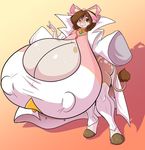  2016 anthro big_breasts bovine breasts cattle cleavage clothed clothing erect_nipples female huge_breasts hyper hyper_breasts jaeh mammal nipple_bulge nipples solo 