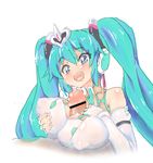  aqua_eyes aqua_hair bad_id bad_pixiv_id breasts censored covered_nipples grabbing_own_breast h.izumi hatsune_miku large_breasts long_hair out_of_frame paizuri penis smile solo_focus twintails vocaloid white_background 