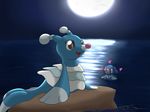  &lt;3 brionne cute female jollythinker_(artist) love male mammal marine moon night nintendo open_mouth pinniped pok&eacute;mon popplio rock sea seal video_games water 