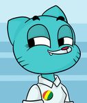  anthro cartoon_network cat clothed clothing feline female fur glu-glu half-closed_eyes mammal mature_female mother nicole_watterson parent red_nose smile smug solo the_amazing_world_of_gumball 