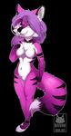  anthro breasts canine dannoitanart featureless_breasts featureless_crotch female fox looking_at_viewer mammal nude selene_(boha) smile solo standing tongue tongue_out 