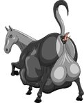  alovion_(artist) anal_vore animated anus equine hooves horse male mammal oral_vore post_vore slim standing vore 