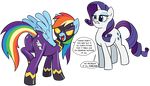  2016 alpha_channel dialogue english_text equine female feral friendship_is_magic horn mammal my_little_pony pegasus pencils_(artist) rainbow_dash_(mlp) rarity_(mlp) text unicorn wings 