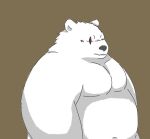  2018 anthro belly black_nose blue_eyes crushfang_(sdorica_sunset) fur male mammal moobs overweight overweight_male polar_bear scar sdorica_sunset simple_background solo stanley55728 ursine white_fur 