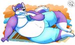  2016 4_fingers anthro arm_support beach belly big_belly black_nose border canine clothed clothing cloud countershading cup digital_media_(artwork) dog drinking eyewear fluffy fluffy_tail fur husky inner_ear_fluff male mammal markings mat moobs multicolored_fur orange_sky outside outside_border overweight overweight_male puffedup purple_fur purple_tail reclining sand sea seaside shorts signature sky sky_(xenonwolf) socks_(marking) solo straw sunglasses topless two_tone_fur two_tone_tail water white_countershading white_fur white_tail 