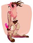  after_masturbation ambiguous_gender anthro antlers cervine coffeesheizen deer dildo horn kneeling lube mammal nude sex_toy solo 