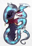  altrika blue_eyes claws fur hat magic_user male open_mouth red_fur sergal simple_background teeth witch 