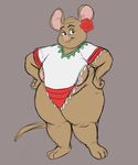  anthro breasts edit female flower fur mammal mouse nokemop overweight overweight_female plant rodent rose smile solo 
