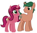  equestria_girls equine gloriosa_daisy_(eg) horn horse mammal my_little_pony pony silverdiamond11 timber_spruce_(eg) unicorn 