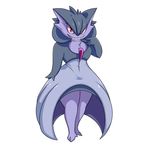  2016 ambiguous_gender anthro fak&eacute;mon fusion gardevoir gengar green_hair hair humanoid hybrid looking_at_viewer nintendo not_furry plagueofgripes pok&eacute;mon red_eyes simple_background smile solo video_games white_background 