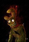  animatronic blood digital_media_(artwork) five_nights_at_freddy&#039;s five_nights_at_freddy&#039;s_3 glowing glowing_eyes lagomorph machine mammal rabbit robot springtrap_(fnaf) thepipefox video_games 