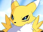  animated animated_gif digimon no_humans renamon solo subtitled 