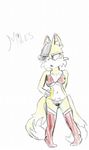  anthro anti_tails bra breasts canine clothing fox invalid_tag leggings legwear mammal miles_prower panties pubes sonic_(series) sonic_the_hedgehog stomach underwear wet 