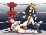  2girls candy_cane hinomoto_reiko multiple_girls rumble_roses tagme wrestling wrestling_ring 