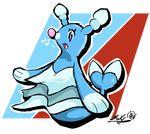  &lt;3 2016 blue_eyes brionne cute fax_(artist) female looking_at_viewer mammal marine musical_note nintendo open_mouth pinniped pok&eacute;mon seal signature simple_background singing video_games 