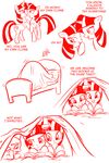  bed blush book comic cutie_mark dialogue dragon duo english_text equine female feral flashlight friendship_is_magic fur hair horn madmax mammal monochrome my_little_pony scalie smile spike_(mlp) text twilight_sparkle_(mlp) unicorn 