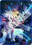  2boys acura_(gunvolt) artist_request azure_striker_gunvolt gun gunvolt multiple_boys official_art 