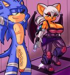  armpits bat big_breasts breasts dreamcastzx1 female hedgehog hithog huge_breasts huge_penis male mammal penis rouge_the_bat sonic_(series) sonic_the_hedgehog tight_outfit wide_hips 