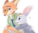  2016 anthro canine disney female fox judy_hopps lagomorph male mammal nick_wilde numairiaoi rabbit zootopia 