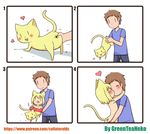  &lt;3 4koma a_cat_is_fine_too anal_prolapse animal_humanoid anus blood blush brown_hair butt cat cat_humanoid cat_tail clothing comic duo feline female fur greenteaneko hair human humanoid inversion kissing male male/female mammal nightmare_fuel nude pants prolapse shirt what yellow_fur 