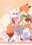  2016 anthro canine disney female fox judy_hopps lagomorph male mammal nick_wilde numairiaoi rabbit zootopia 