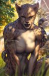  2019 animal_humanoid anthro artgerm athletic breasts cheetah_(dc) cheetah_humanoid dc_comics featureless_breasts felid felid_humanoid feline feline_humanoid female human humanoid looking_at_viewer mammal open_mouth sitting yellow_eyes 