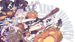  aliasing amatsukaze_(kancolle) breasts cleavage halloween kantai_collection litsvn rensouhou-kun stockings tattoo thighhighs witch 