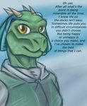  anthro argonian clothing derangedrake female horn quote scalie shahvee sketchy smile solo text the_elder_scrolls video_games 