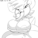  2016 anthro areola bat big_breasts breasts cleavage clothed clothing duo erection female licking male mammal oral penis penis_lick rouge_the_bat sex sonic_(series) titfuck tongue tongue_out xylas 