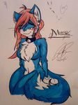  451kitkat anthro cat cute feline female mammal signature solo traditional_media_(artwork) 