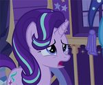  2016 animated blue_eyes boop cutie_mark disembodied_hand equine female feral friendship_is_magic fur hair horn mammal multicolored_hair my_little_pony pink_fur solo starlight_glimmer_(mlp) two_tone_hair unicorn 