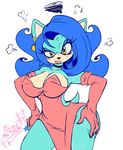  2016 annoyed anthro armpits big_breasts breasts breezie_the_hedgehog cleavage clothed clothing female hedgehog mammal pistolstar solo sonic_(series) 