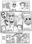  comic gouguru ikamusume kojiro_(pokemon) monochrome musashi_(pokemon) pokemon shinryaku!_ikamusume splatoon translated 