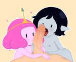  adventure_time blush cartoon_network child female first_person_view group group_sex handjob hoshime human humanoid looking_at_viewer male male/female mammal marceline nipples open_mouth oral penis princess_bubblegum sex threesome vampire young 