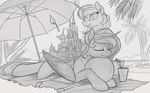  breach duo equine eyelashes eyes_closed feral fur greyscale hair hooves horn lying mammal monochrome my_little_pony nude outside sand sitting sketch smile winged_unicorn wings yakovlev-vad 